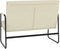 vidaXL - Bankje - 100x64x80 - cm - kunstleer - crèmekleurig