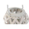 Kaarshouder Home ESPRIT Wit Hout Kristal 18 x 18 x 13 cm