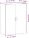 vidaXL - Wandkast - Zwart - Eiken - 69,5x34x90 - cm - Gelaagd - Hout