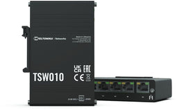 Teltonika TSW010 - Ethernet Switch - 5x 100Mbps PoE - DIN-Rail