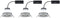 Paulmann Nova Plus - LED-inbouwlamp - 3x6W dimbaar 2700K zwenkbaar rond 84 mm Staal geborsteld (set van 3)