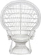 Pauwenstoel EMMANUELLE Rotan Wit