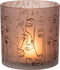 J-Line windlicht Happy Faces - glas - terracotta - large