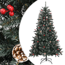 vidaXL - Kunstkerstboom - met - standaard - 150 - cm - PVC - groen