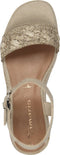 Tamaris Raffia Sandalen - Platte sandalen - Touch-it binnenzool - Beige