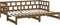 vidaXL - Slaapbank - uitschuifbaar - grenenhout - honingbruin - 2x(90x200) - cm