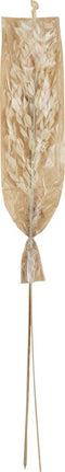 J-Line gedroogde Bladeren - jute - naturel - small