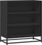 vidaXL - Dressoir - 68x35x76 - cm - bewerkt - hout - en - metaal - zwart