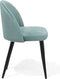 VISALIA - Eetkamerstoel - Groen - Fluweel
