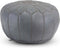 Safaary - Marokkaanse Poef Leer Muisgrijs Rond