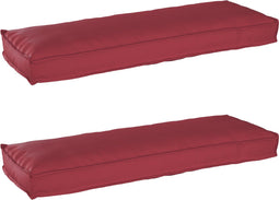 vidaXL - Ligbedkussens - voor - Bank - 2 - stuks - Bordeauxrood - 120x40x8 - cm - Oxford - Stof