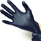 Qtop nitril wegwerp handschoenen latex-en poedervrij - zwart - maat L