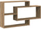 vidaXL - Wandschap - 104x20x58,5 - cm - bewerkt - hout - artisanaal - eikenkleurig