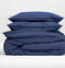 Zohome Dekbedovertrek Satinado - Effen Bedlinnen - 260x220 - Blauw - Dekbedhoes van 100% Katoen-Satijn