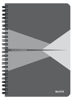 Leitz - Notitieboek A5 lijn 180 pagina's 80gr grijs grijs