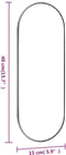 vidaXL - Wandspiegel - 15x40 - cm - ovaal - glas