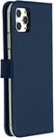 Selencia iPhone 11 Pro Max - Echt Lederen Bookcase - 3 Pashouders - Blauw