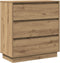 vidaXL - Nachtkastje - met - LED - Artisan - Eik - 71x34,5x75 - cm - Gefabriceerd - Hout