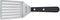 Triangle Palet Extra Breed met Knik & Gleuven - 12 cm Lemmet - RVS