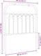 vidaXL - Hoofdbord - 80 - cm - metaal - zwart