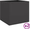 vidaXL - Plantenbakken - 2 - st - 42x40x39 - cm - staal - zwart