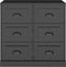 vidaXL - Dressoir - 70x35,5x67,5 - cm - bewerkt - hout - zwart
