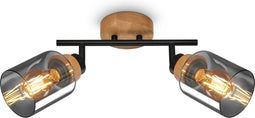 BRILONER - HEMA - Spot 2-vlam draai- en zwenkbaar - zwart-rook (2 stuks)