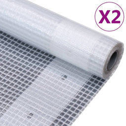 vidaXL - Dekzeilen - 2 - st - Leno - 260 - g/m² - 1,5x20 - m - wit