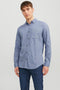 JACK&JONES JJECLASSIC MELANGE SHIRT LS SN - Heren Overhemd - Slim fit - Maat XL