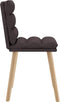 vidaXL - Eetkamerstoelen - 2 - st - stof - donkerbruin