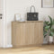 vidaXL - Dressoir - met - LED - in - Sonoma - Eiken - 90x32x75 - cm - van - Bewerkt - Hout