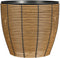 Mica Decorations Durban - Bloempot Buiten - Set van 3 - H36 x Ø40 cm - Lichtgewicht - Bruin (set van 3)