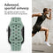 imoshion Sport⁺ bandje - Geschikt voor Apple Watch 1, 2, 3, 4, 5, 6, 7, 8, 9, 10 (42 mm), SE - 38/40/41 mm - Light Green & Green - S/M