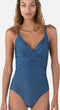 Barts Isla Shaping One Piece - Dames Badpak - Verstelbare schouderbandjes V-hals - old blue