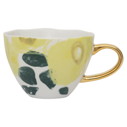 Urban Nature Culture - Good Morning cup - 350ml - Handgeschilderd met gouden oor - Limelight