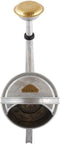 Gieter - zilverkleurig - zink - met broeskop - 9 liter - 56 x 24 x 41 cm