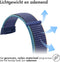 iMoshion Bandje Geschikt voor Fitbit Charge 5 - iMoshion Nylon band klittenband met effen aansluiting - Donkerblauw - Maat L