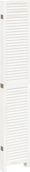 vidaXL - Kamerscherm - met - 6 - panelen - massief - paulowniahout - wit