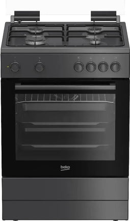 BEKO FBM6202A - Gasfornuis 60cm - 4 gasbranders - Antraciet