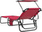 vidaXL - Vouwbare - Ligbed - met - Luifel - Rood - 600D - Oxford - Stof