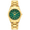 IKKI BRONX BX16 Dames Horloge - 3ATM Waterdicht - RVS - Goudkleurig / Groen