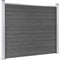 vidaXL - Schuttingpanelenset - 699x146 - cm - HKC - zwart