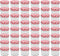 vidaXL - Jampotten - met - wit - met - rode - deksels - 24 - st - 110 - ml - glas