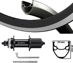 Kgs Achterwiel 28 inch (622) stratos zwart/zilver centerlock 8-10s