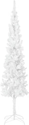 vidaXL - Kerstboom - smal - 210 - cm - wit