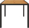 vidaXL Tuintafel met acaciahouten blad 190x90x75 cm poly rattan zwart