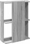 vidaXL - Boekenkast - 3-laags - 60x30x80 - cm - bewerkt - hout - grijs - sonoma - eiken