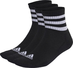adidas Sportswear - 3-Stripes Korte Sokken - Laag model - Zwart (3 paar)