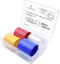 Quadrios 1905CA056 Accukrimpkous zonder lijm Transparant, Blauw, Geel, Rood 19 mm 10 mm Krimpverhouding:2:1 4 onderdele