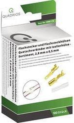 Quadrios 1908C179 Assortiment kabelschoenen 0.50 mm² - 1 mm² Messing, Transparant 100 onderdelen